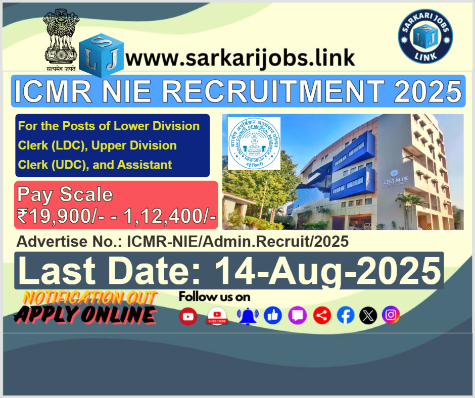 ICMR NIE Recruitment 2025