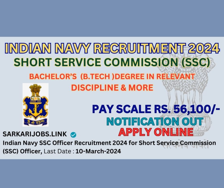 Indian Navy SSC Officer Recruitment 2024 SSC Officer