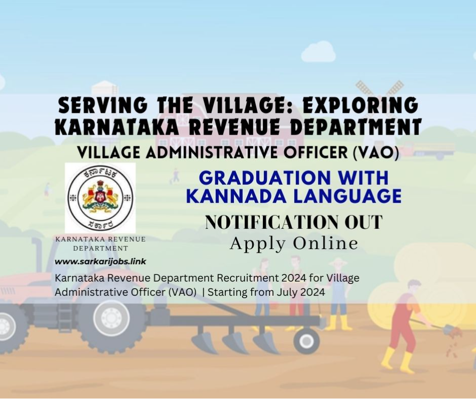 Karnataka Revenue Department Recruitment 2024 VAO