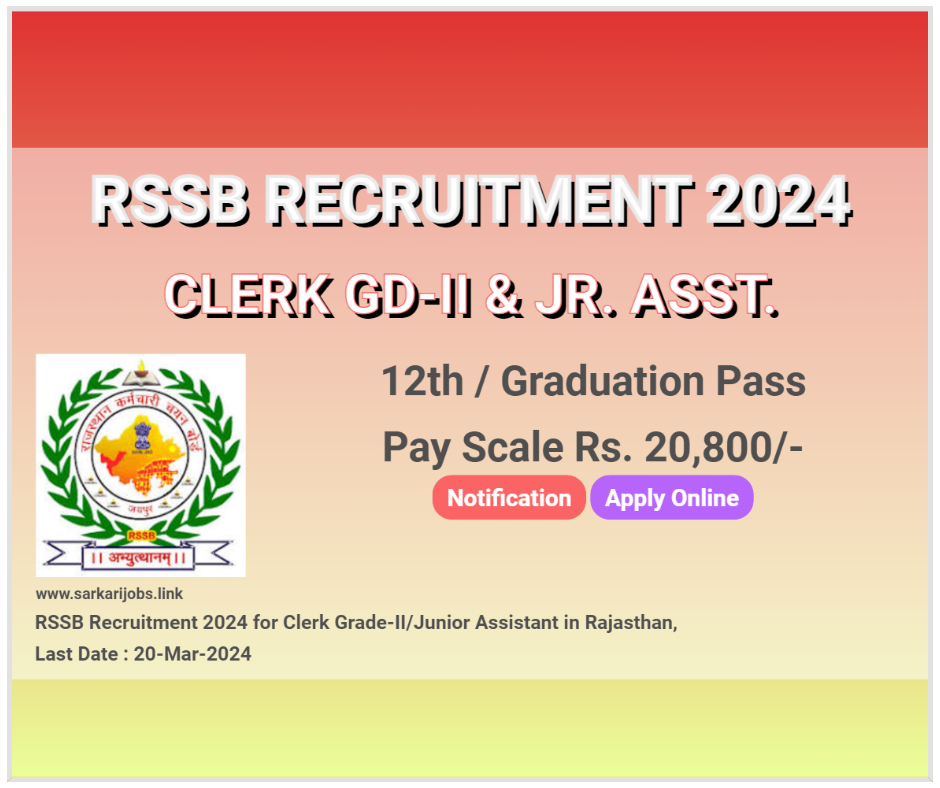 RSSB Recruitment 2024 Clerk Asst