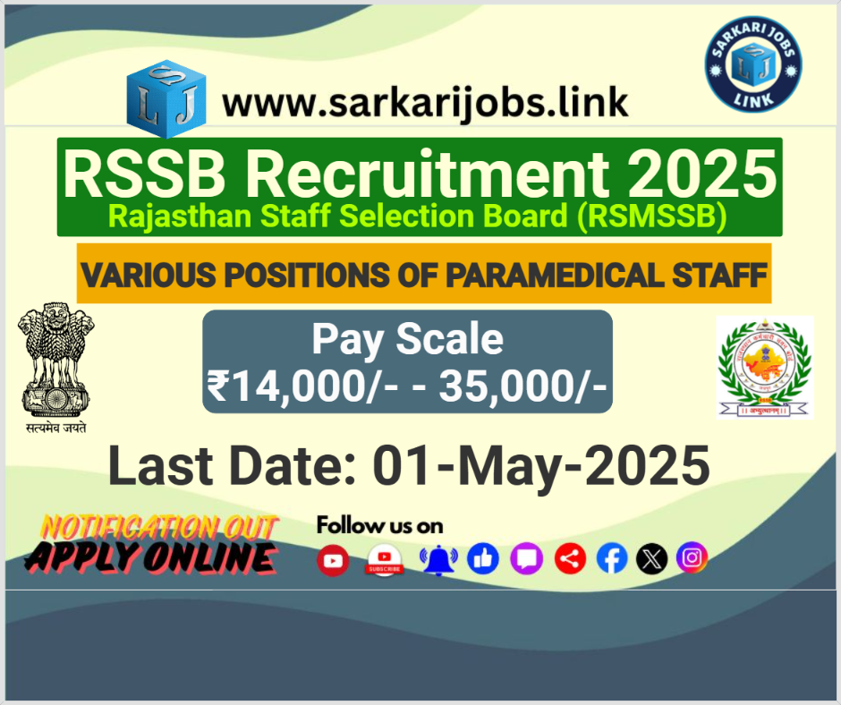 RSSB Recruitment 2025 Paramedical Staff