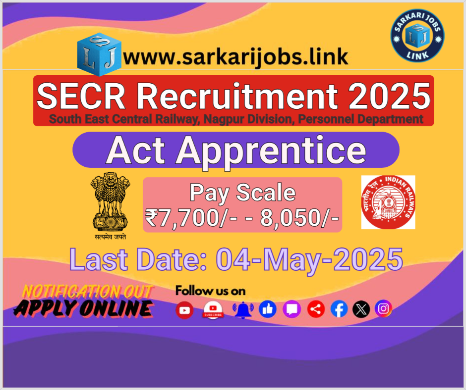 SECR Recruitment 2025 Act Apprentice